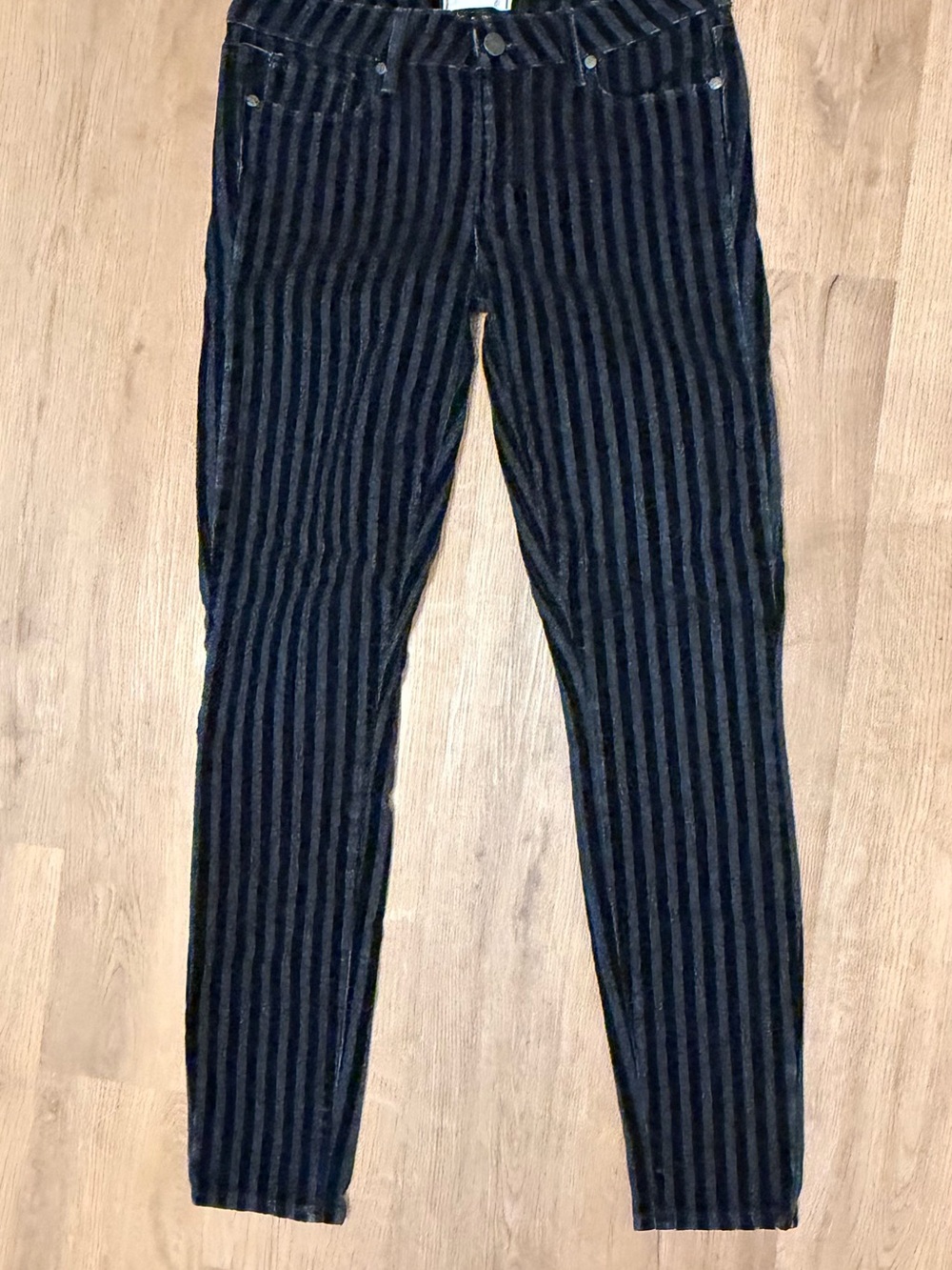 Paige Verdugo Ultra Skinny Velvet Stripe Jeans Size 30